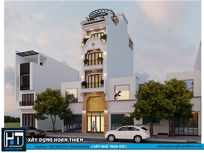 Thiết kế nhà ống phong cách indochine tại Hải Phòng